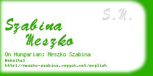 szabina meszko business card
